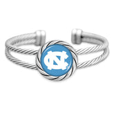 UNC Twisted Rope Double Cuff Bracelet